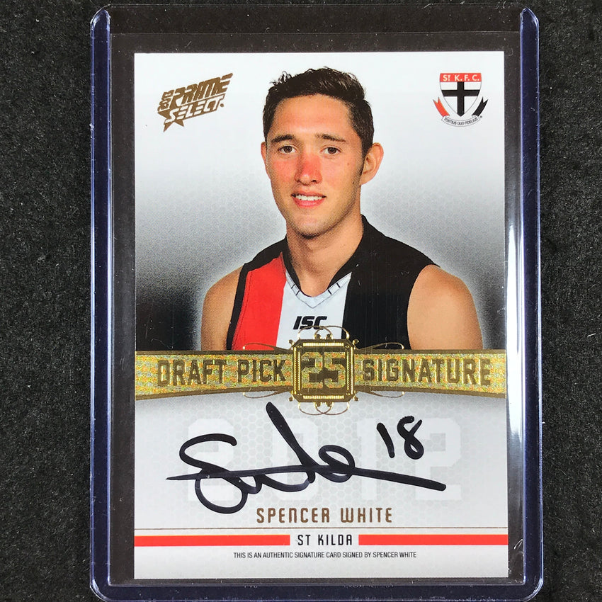 2013 Select AFL Prime SPENCER WHITE Draft Pick Signature 137/280