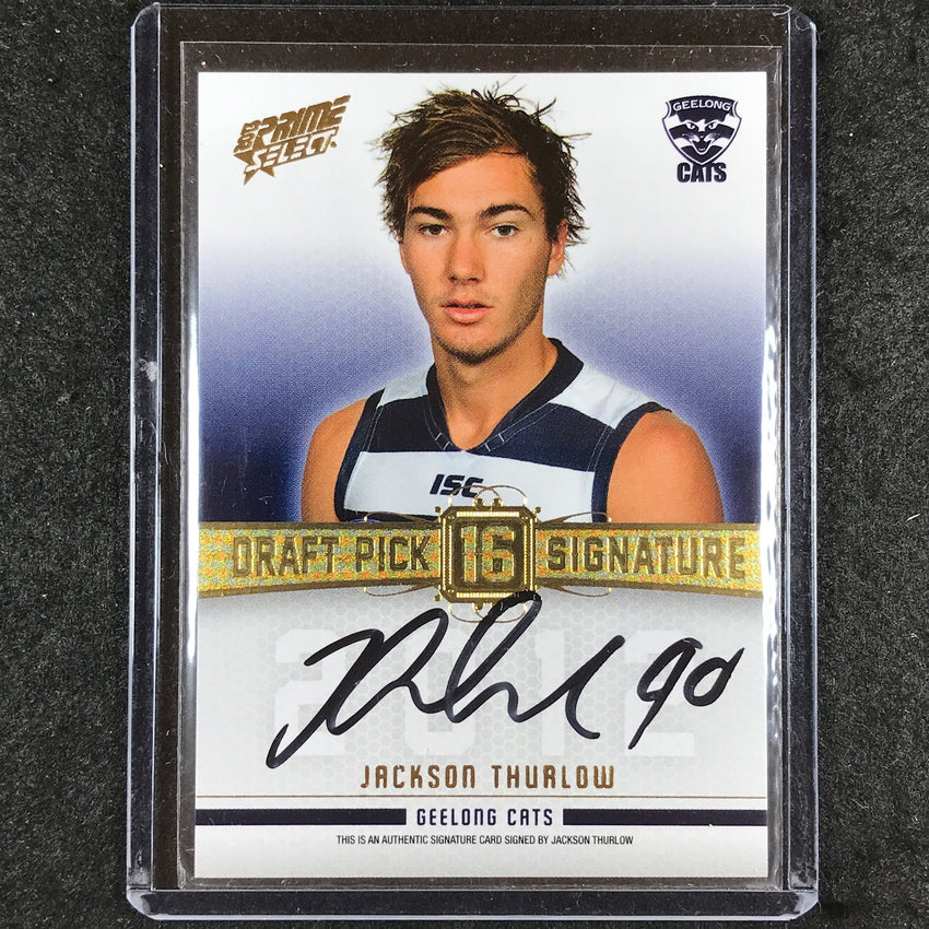 2013 Select AFL Prime JACKSON THURLOW Draft Pick Signature 68/280