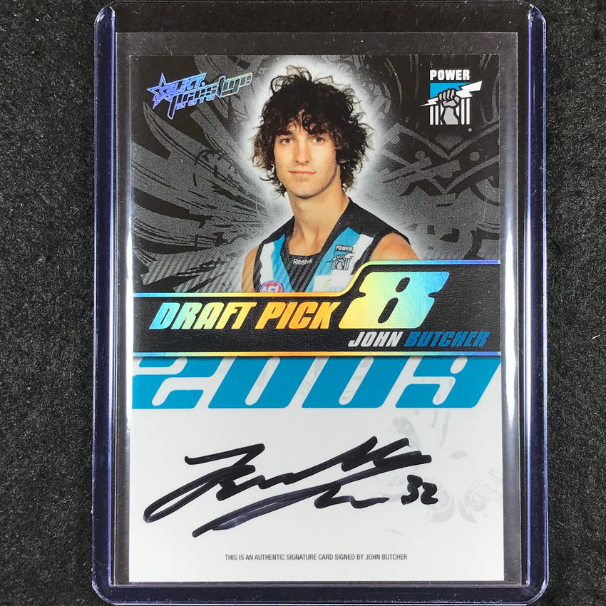 2010 Select AFL Prestige JOHN BUTCHER Draft Pick Signature 53/400