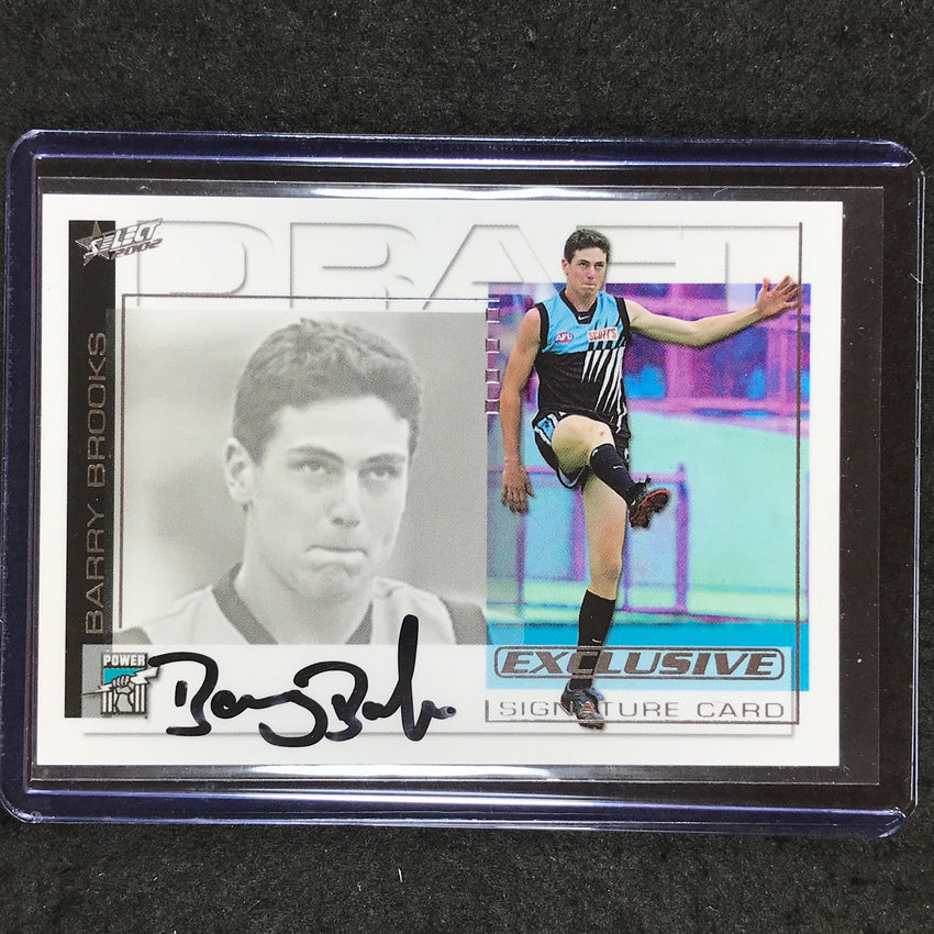 2002 Select AFL Exclusive BARRY BROOKS Draft Pick Signature /650