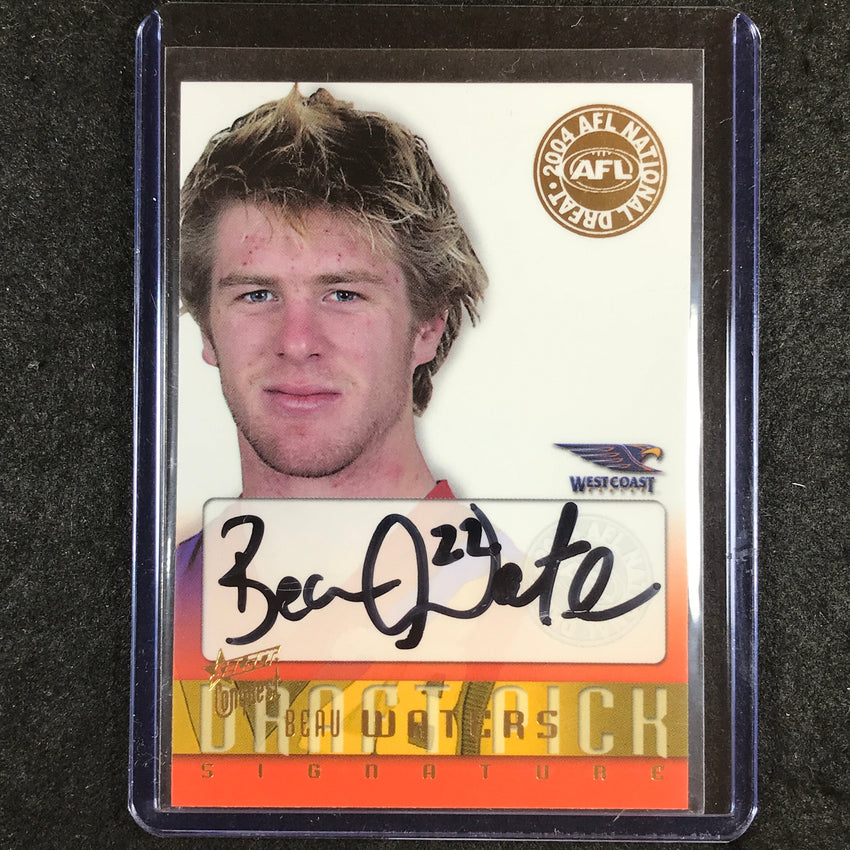 2004 Select AFL Conquest BEAU WATERS Draft Pick Signature 300/700