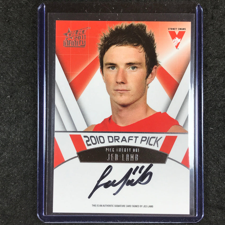 2011 Select AFL Infinity JED LAMB Draft Pick Signature 105/275
