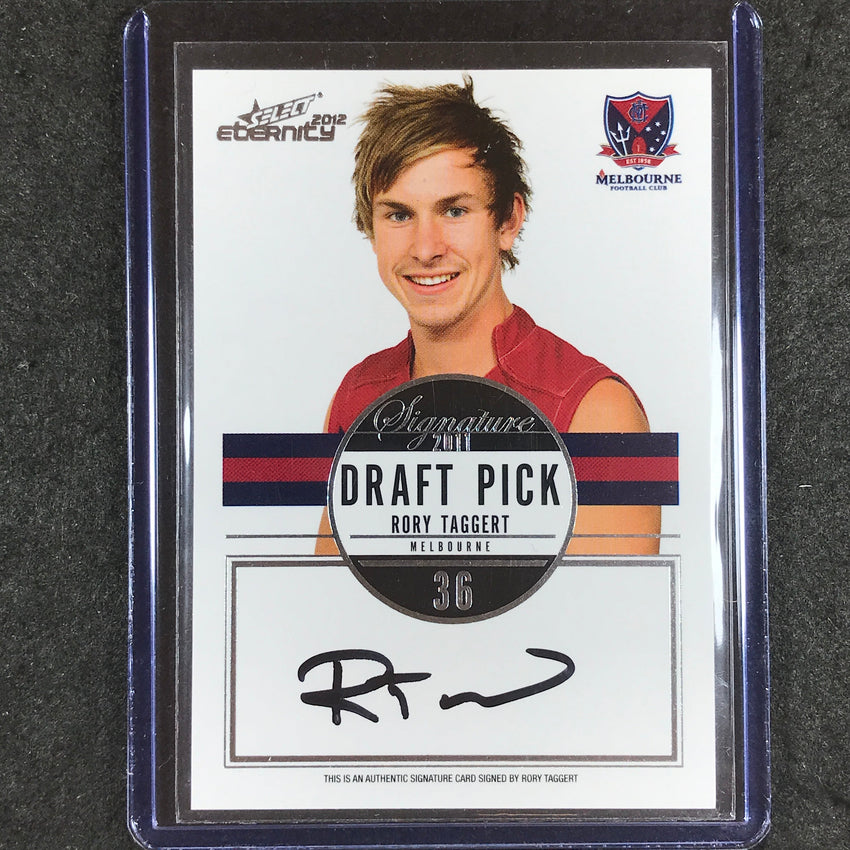 2012 Select AFL Eternity RORY TAGGERT Draft Pick Signature 36/300