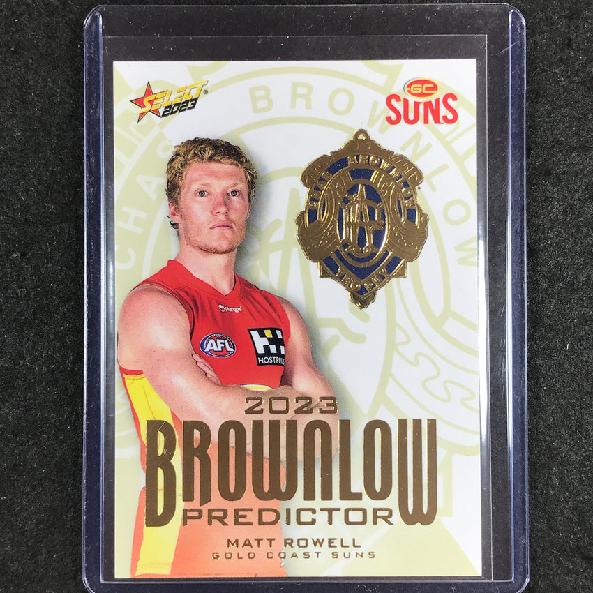 2023 Select AFL Footy Stars MATT ROWELL Brownlow Predictor Gold 139/260