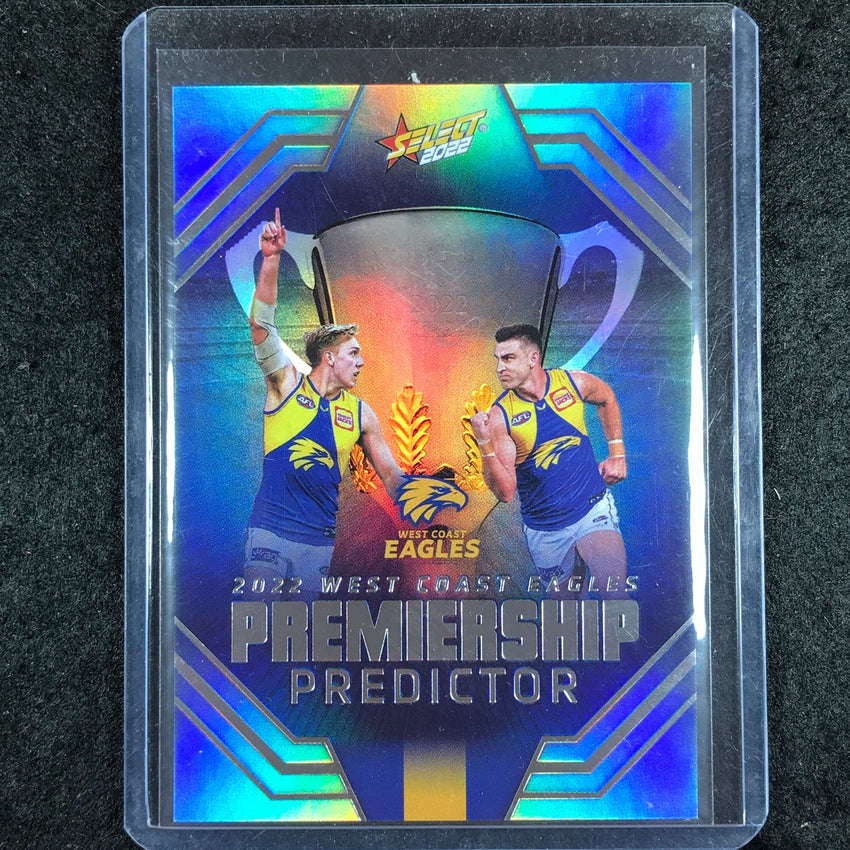 2022 Select AFL Footy Stars WEST COAST Premiership Predictor 72/185