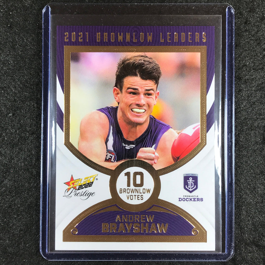 2022 Select AFL Prestige ANDREW BRAYSHAW 2021 Brownlow Leaders 76/80