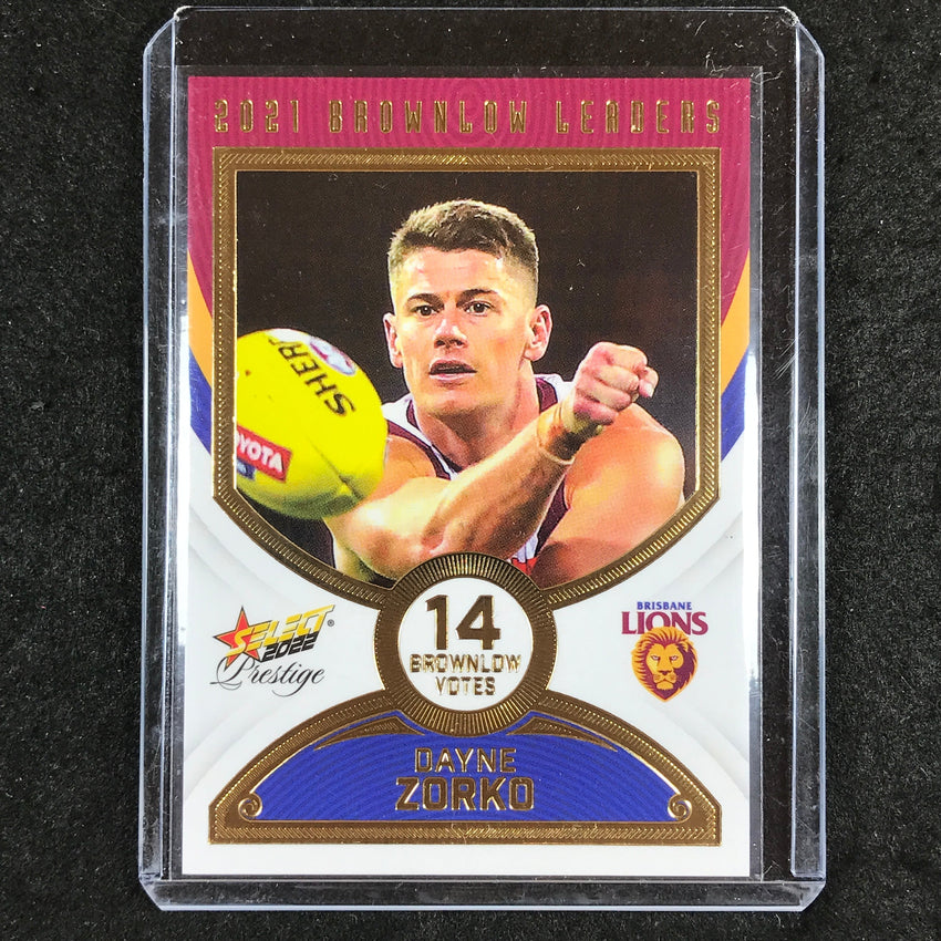 2022 Select AFL Prestige DAYNE ZORKO 2021 Brownlow Leaders 42/80