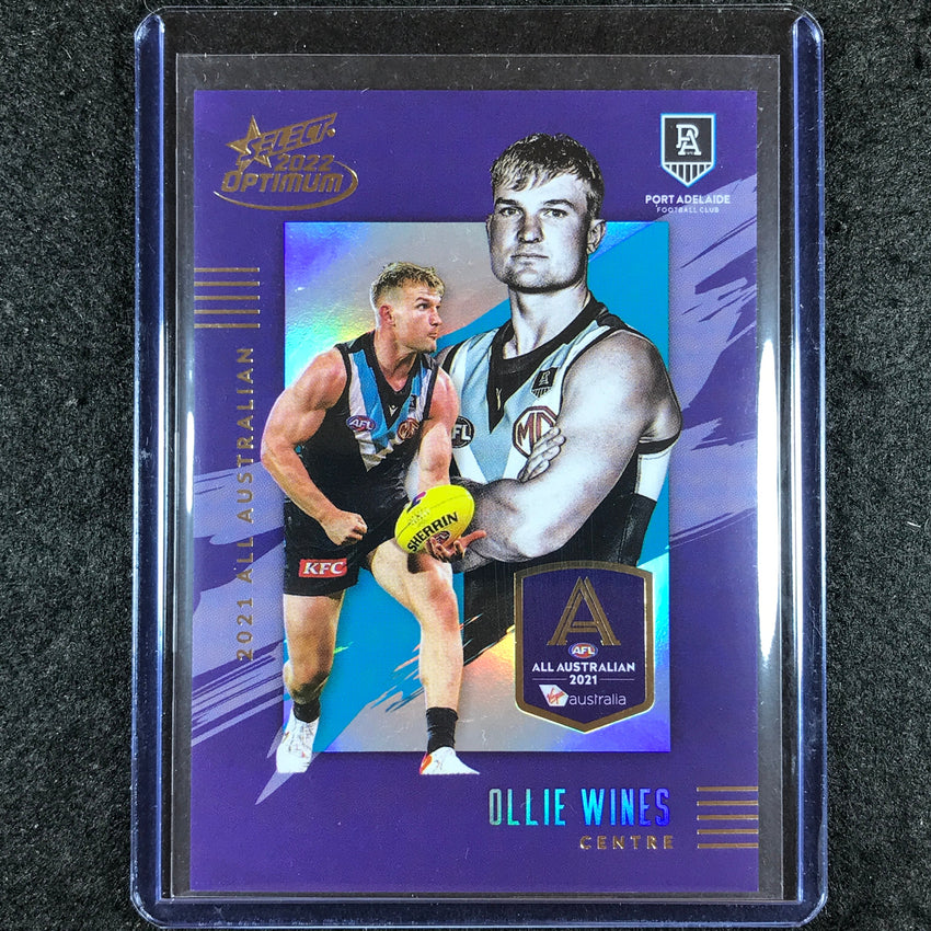 2022 Select AFL Optimum OLLIE WINES 2021 All Australian 78/195