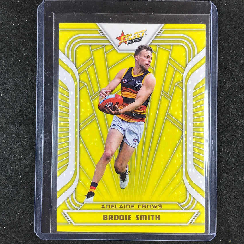 2022 Select AFL Footy Stars BRODIE SMITH Fractured Acid Yellow 89/145