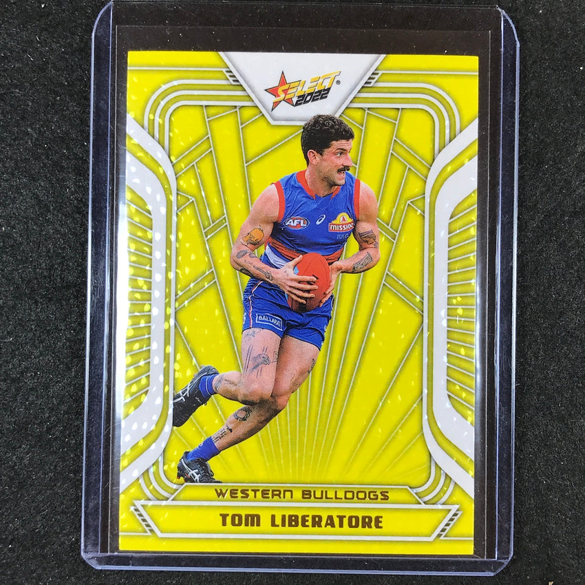 2022 Select AFL Footy Stars TOM LIBERATORE Fractured Acid Yellow 131/145