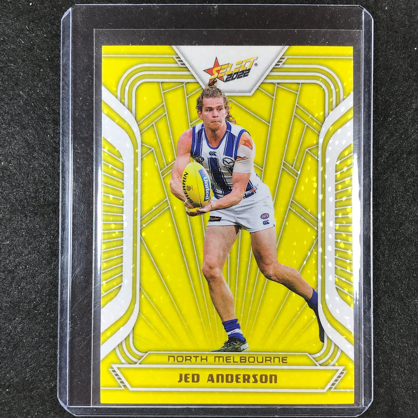 2022 Select AFL Footy Stars JED ANDERSON Fractured Acid Yellow 66/145