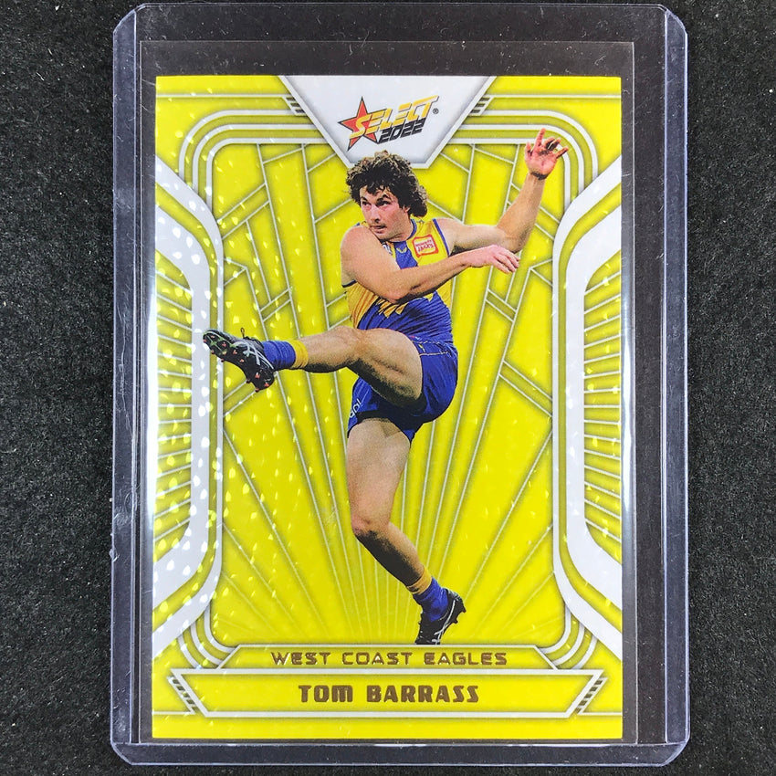 2022 Select AFL Footy Stars TOM BARRASS Fractured Acid Yellow 132/145