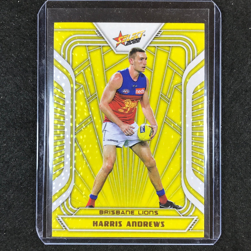2022 Select AFL Footy Stars HARRIS ANDREWS Fractured Acid Yellow 103/145