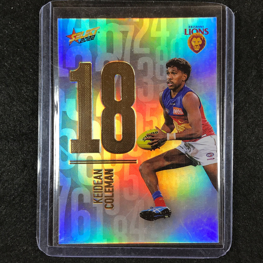 2022 Select AFL Footy Stars KEIDEAN COLEMAN Numbers Daylight 175/190