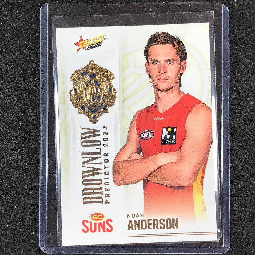 2022 Select AFL Footy Stars NOAH ANDERSON Brownlow Predictor Gold 72/185