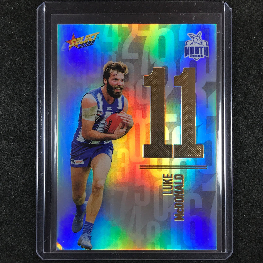 2022 Select AFL Footy Stars LUKE MCDONALD Numbers Daylight 009/190