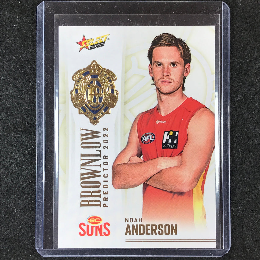2022 Select AFL Footy Stars NOAH ANDERSON Brownlow Predictor Gold 47/185