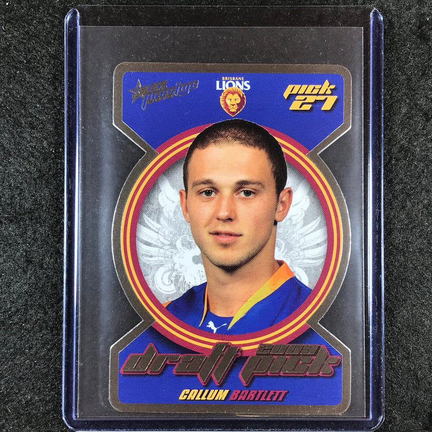2010 Select AFL Prestige CALLUM BARTLETT Platinum Draft Pick Die Cut 113/200