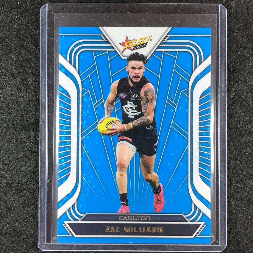 2022 Select AFL Footy Stars ZAC WILLIAMS Fractured Arctic Blue 104/190
