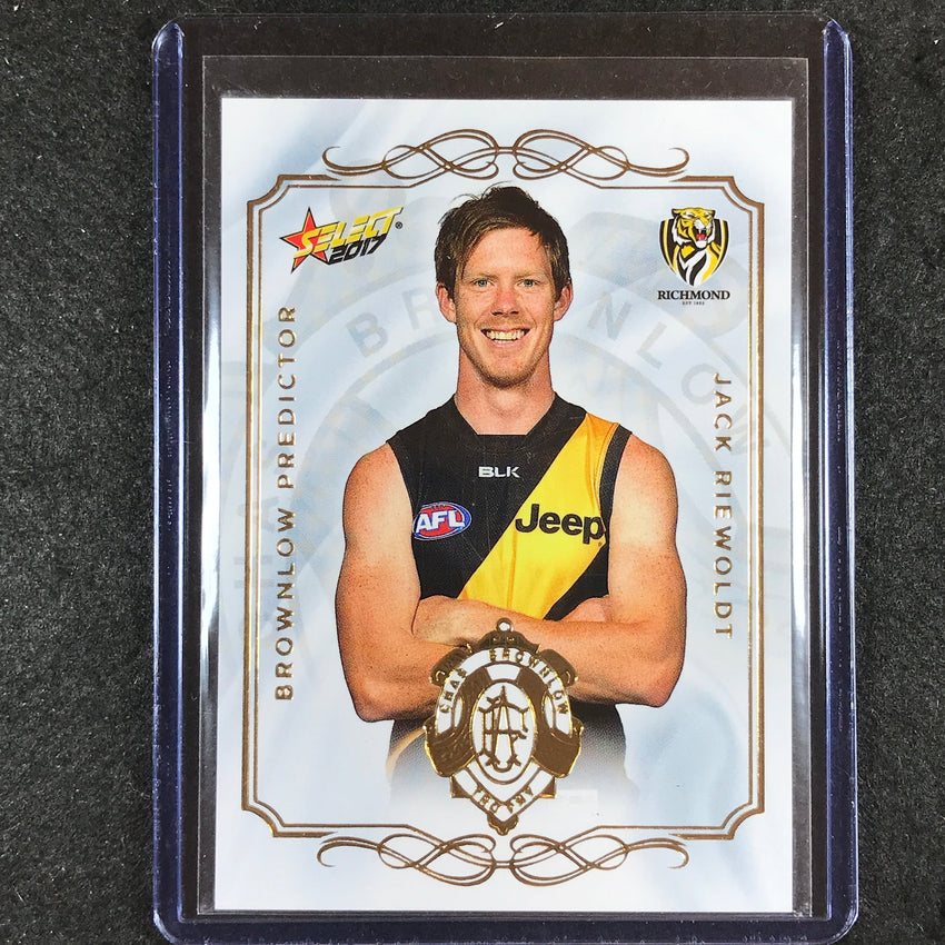 2017 Select AFL Footy Stars JACK RIEWOLDT Brownlow Predictor 169/275