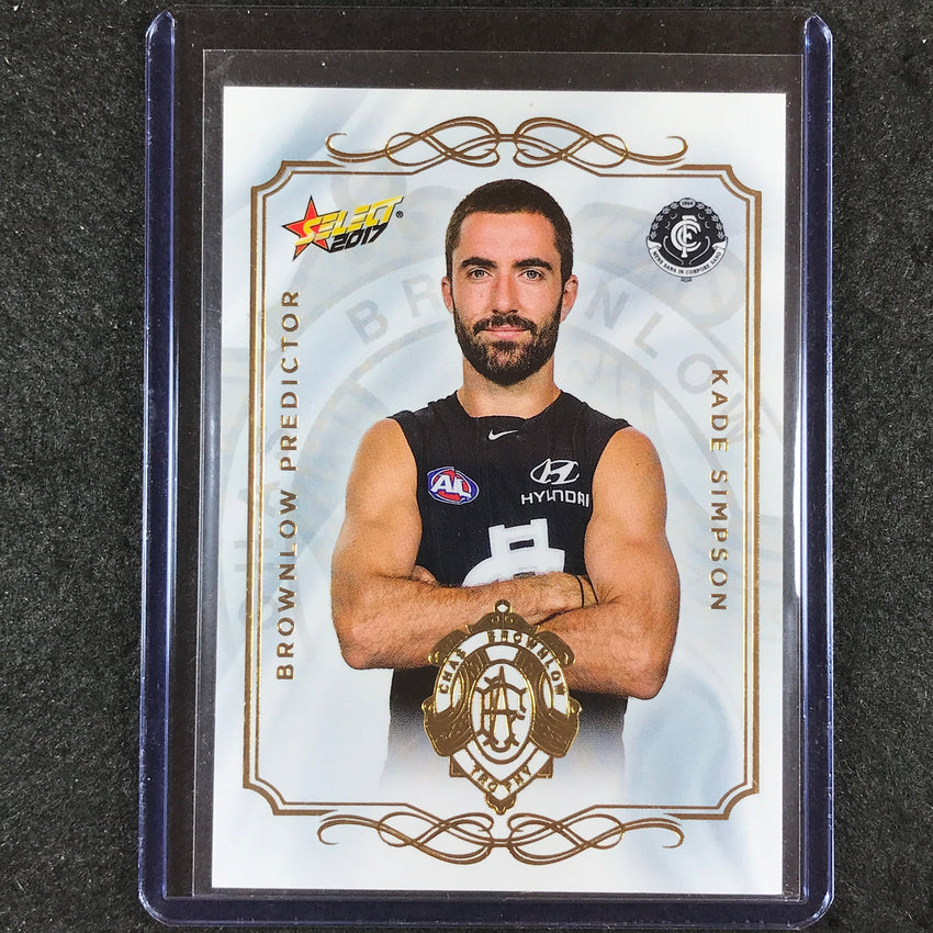 2017 Select AFL Footy Stars KADE SIMPSON Brownlow Predictor 48/275