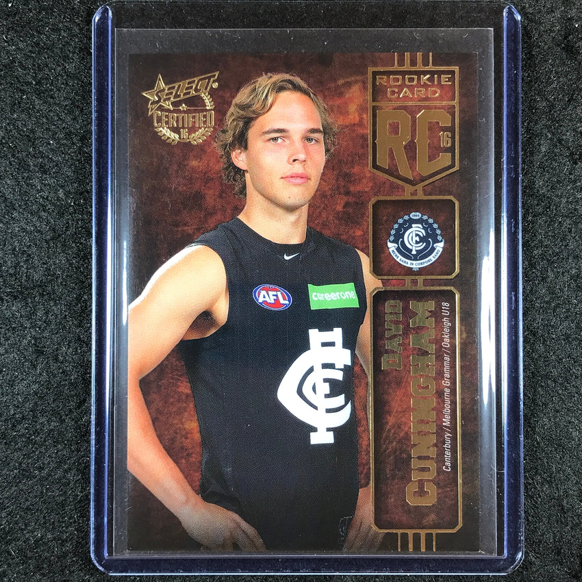 2016 Select AFL Certified DAVID CUNNINGHAM Rookie Card RC 232/240