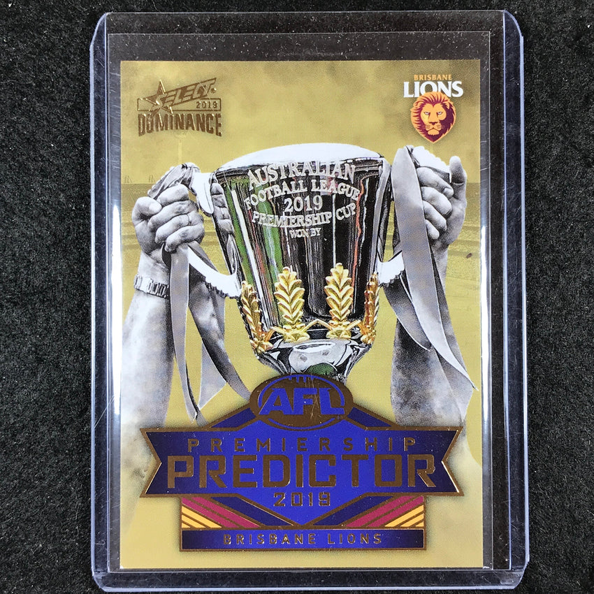 2019 Select AFL Dominance BRISBANE Premiership Predictor 119/175