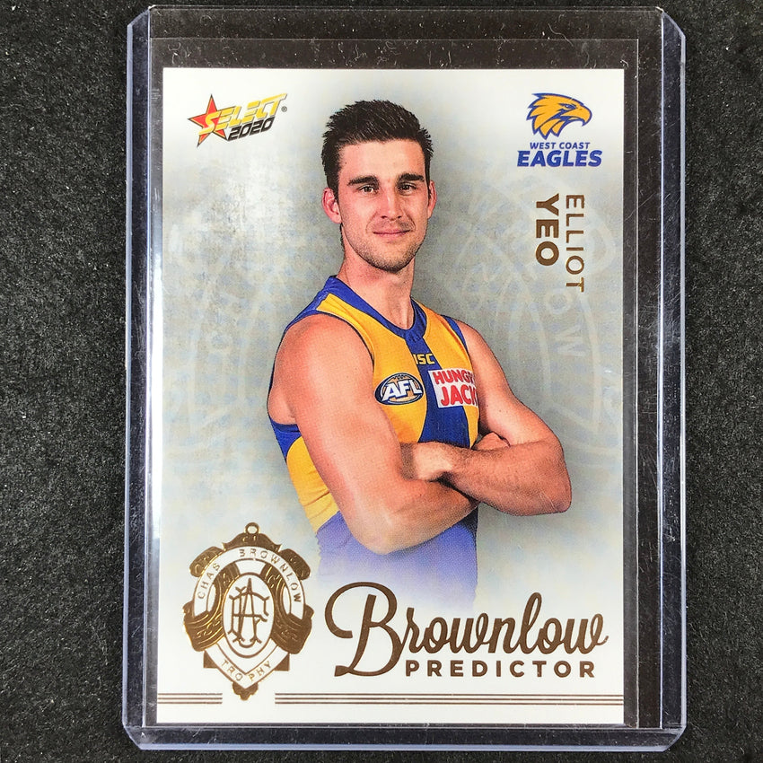 2020 Select AFL Footy Stars ELLIOT YEO Brownlow Predictor Gold 95/140