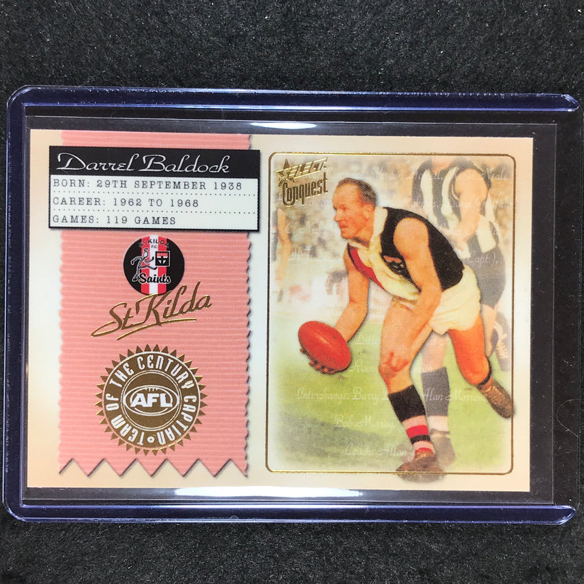 2004 Select AFL Conquest DARREL BALDOCK Team of the Century Captain TCC10