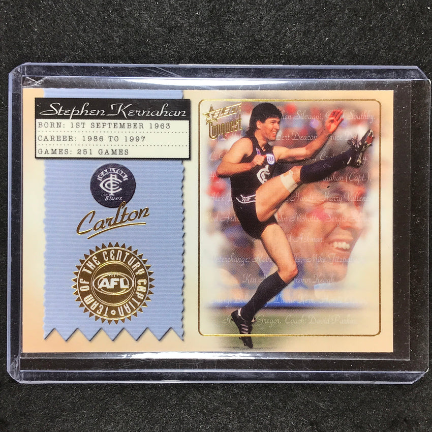 2004 Select AFL Conquest STEPHEN KERNAHAN Team of the Century Captain TCC2