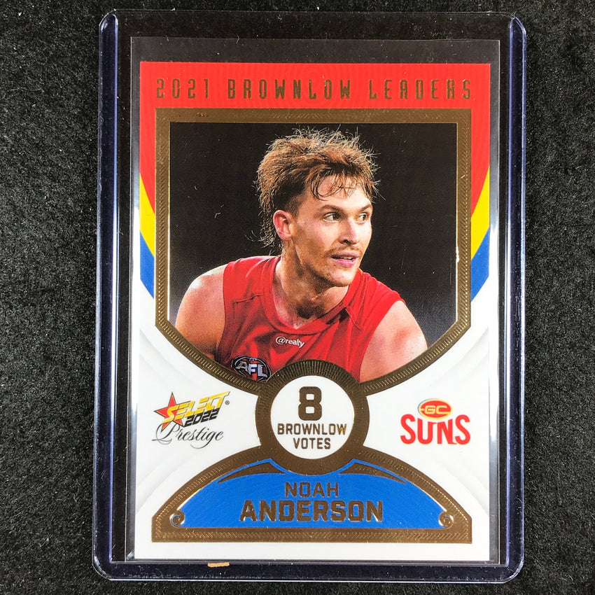 2022 Select AFL Prestige NOAH ANDERSON 2021 Brownlow Leaders 51/80