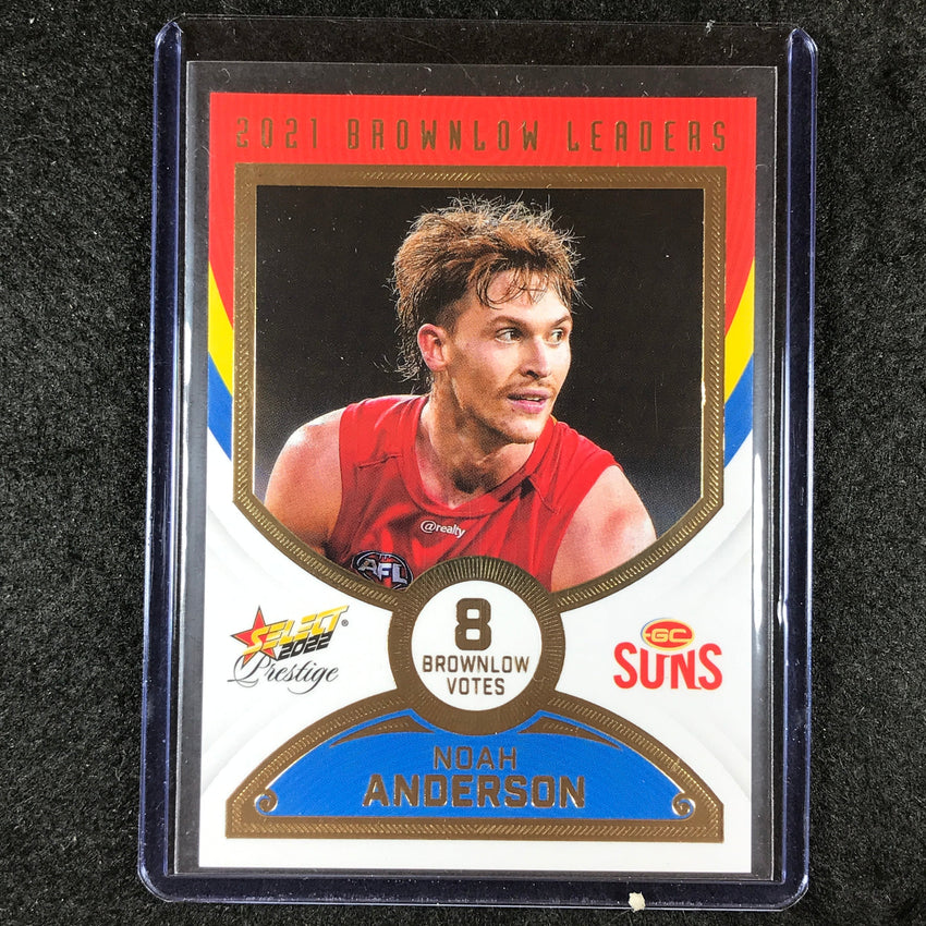 2022 Select AFL Prestige NOAH ANDERSON 2021 Brownlow Leaders 21/80