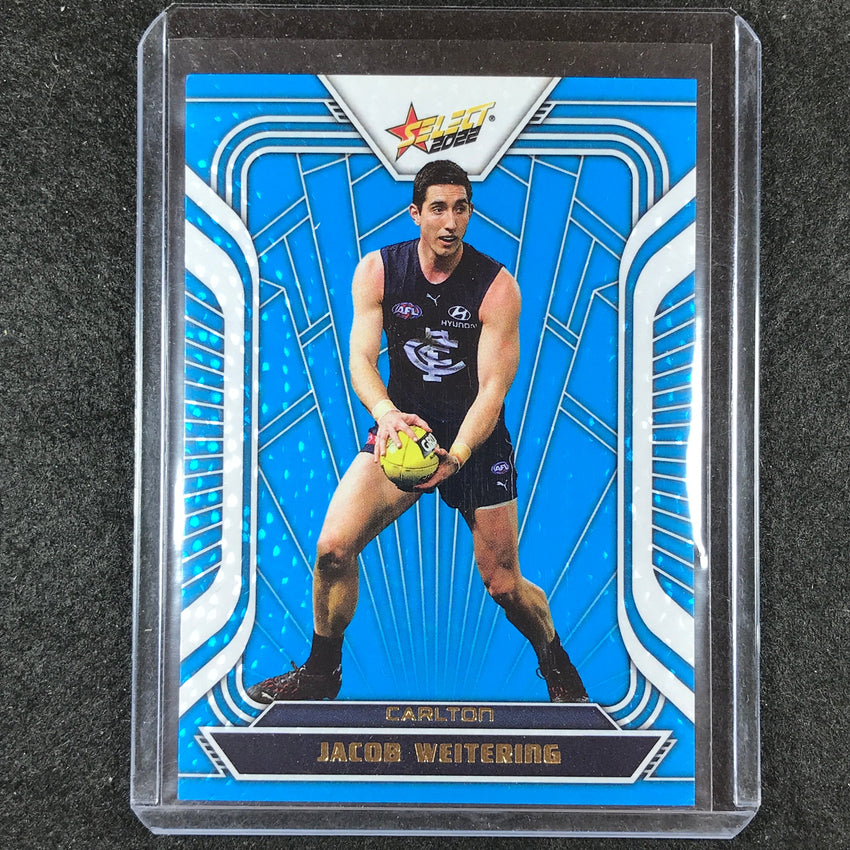 2022 Select AFL Footy Stars JACOB WEITERING Fractured Arctic Blue 105/190