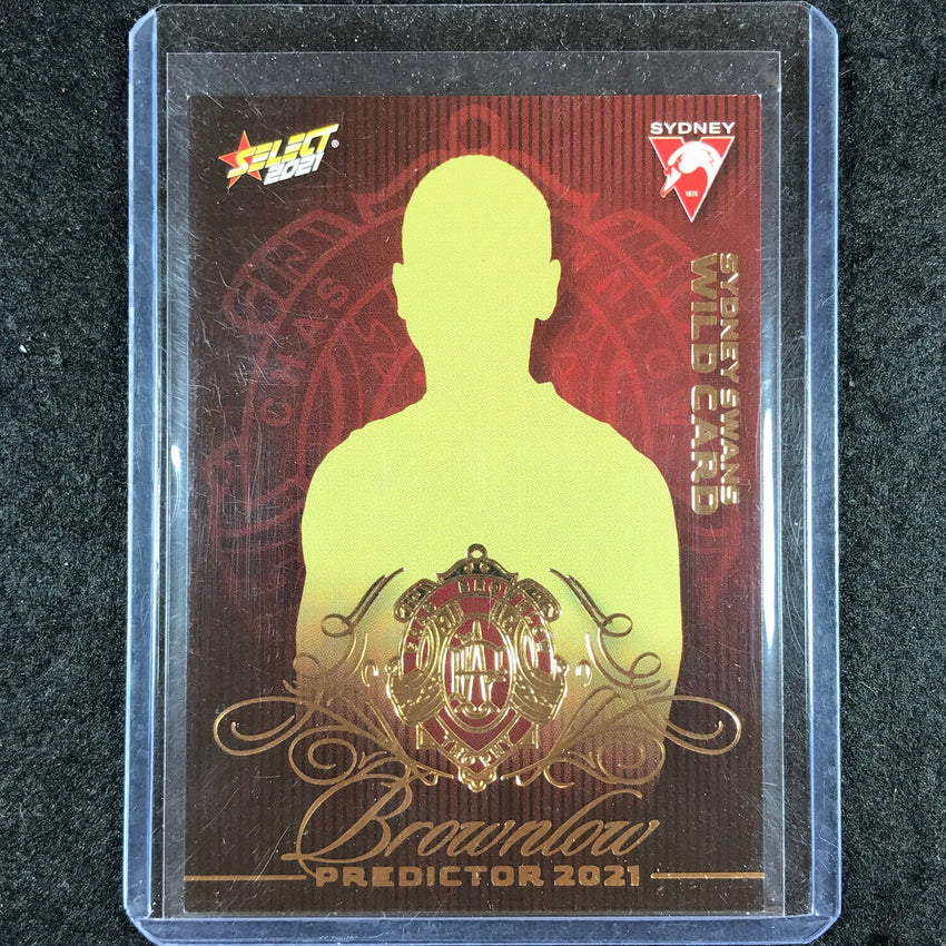 2021 Select AFL Footy Stars SYDNEY WILDCARD Brownlow Predictor Gold 86/140