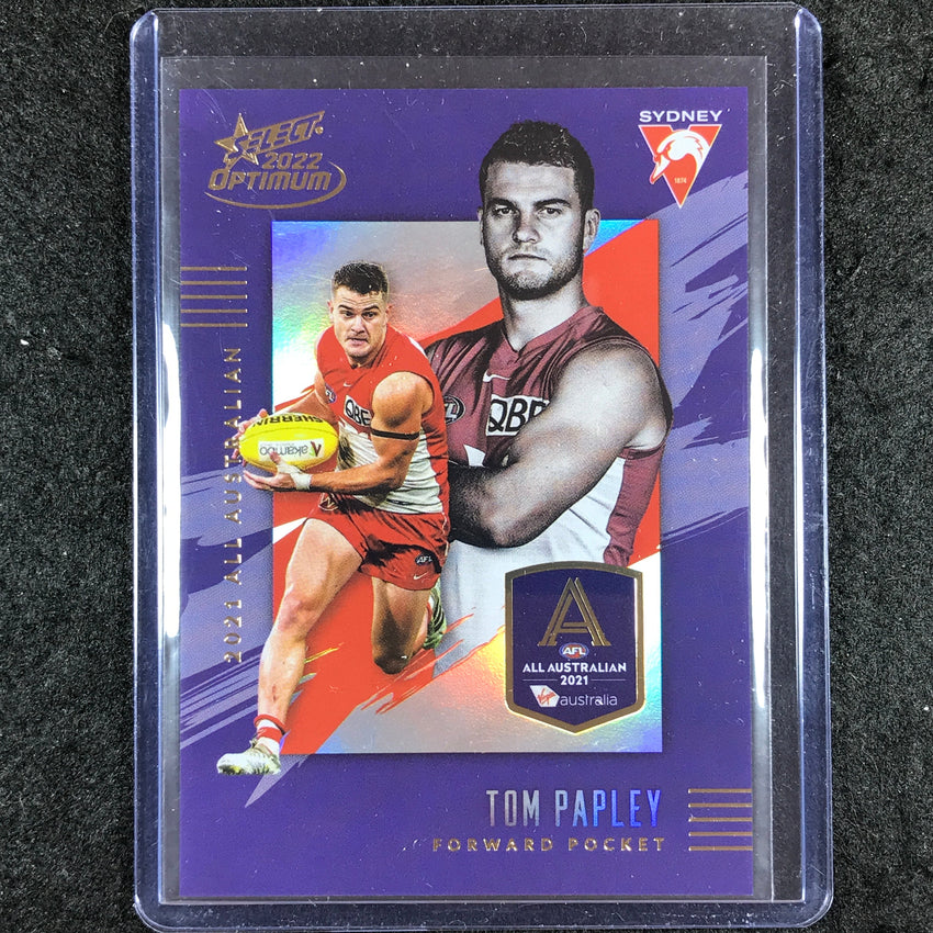 2022 Select AFL Optimum TOM PAPLEY 2021 All Australian 121/195