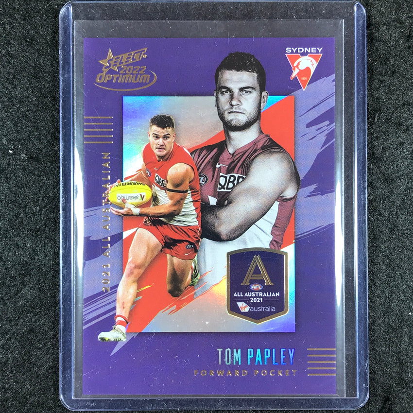 2022 Select AFL Optimum TOM PAPLEY 2021 All Australian 30/195
