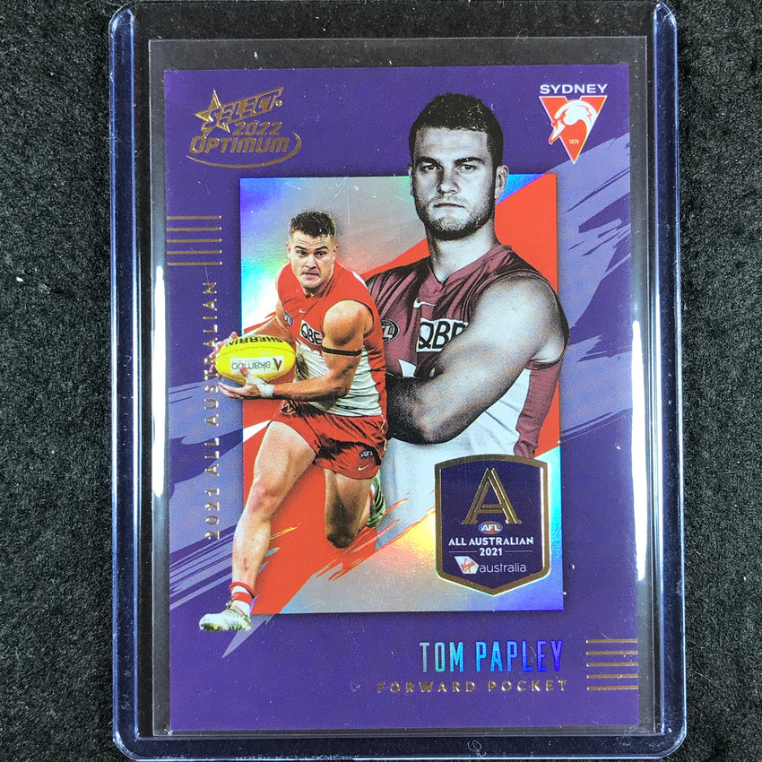2022 Select AFL Optimum TOM PAPLEY 2021 All Australian 157/195