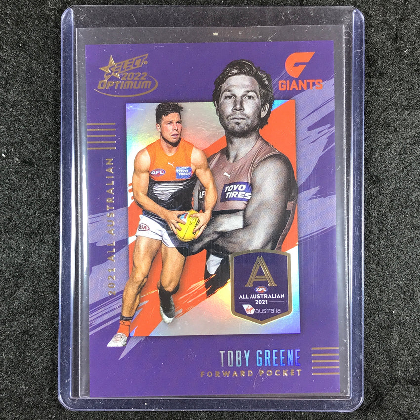 2022 Select AFL Optimum TOBY GREENE 2021 All Australian 17/195