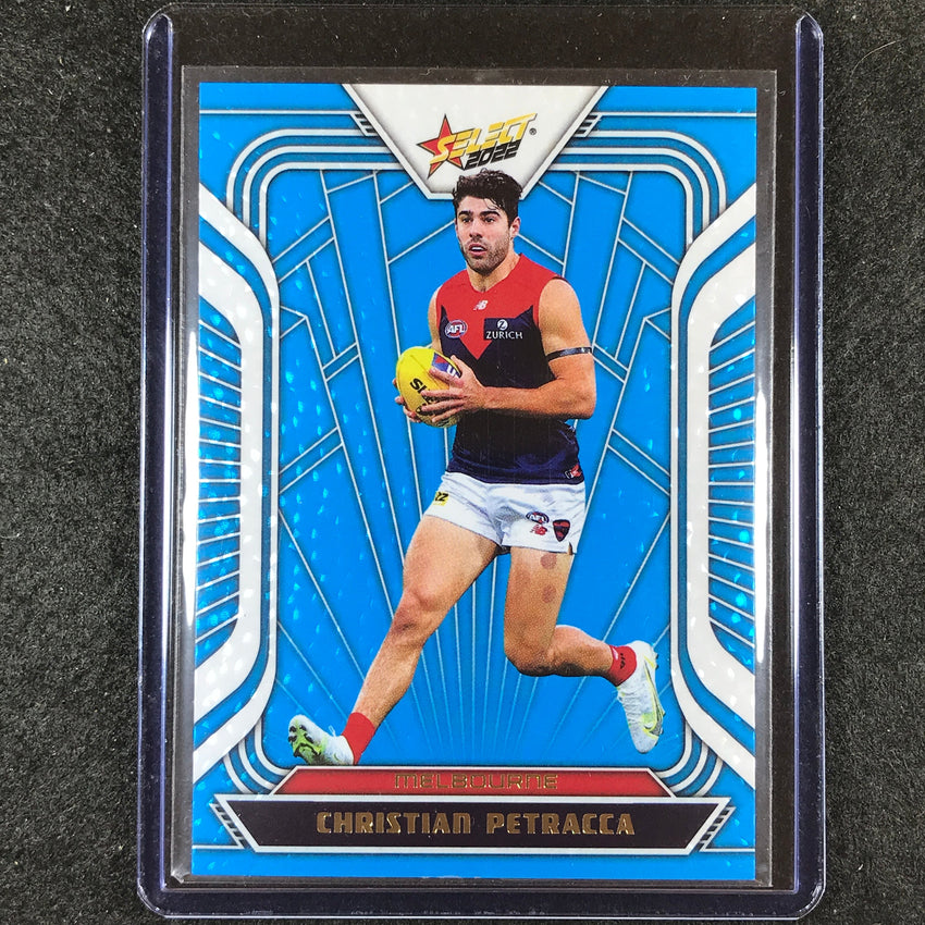 2022 Select AFL Footy Stars CHRISTIAN PETRACCA Fractured Arctic Blue 75/190