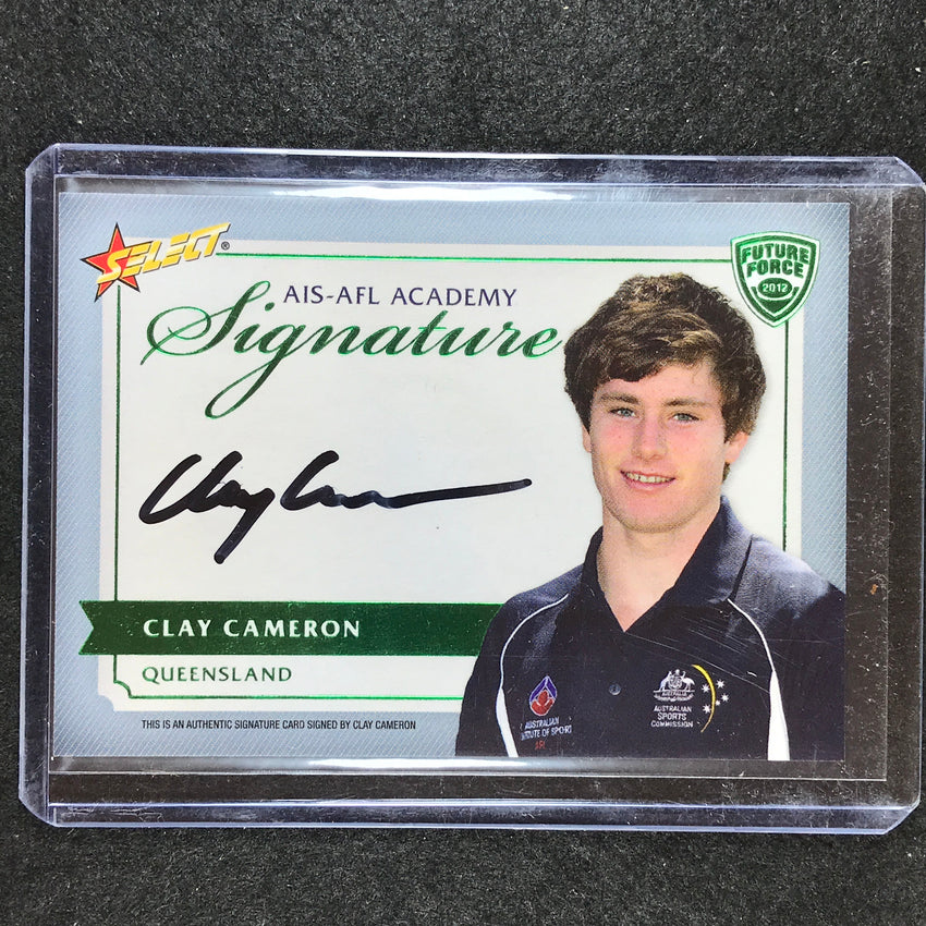 2012 Select AFL Future Force CLAY CAMERON Academy Signature Green 121/150