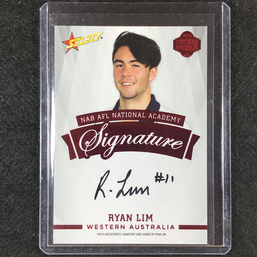 2014 Select AFL Future Force RYAN LIM NAB National Academy Red Signature 72/200
