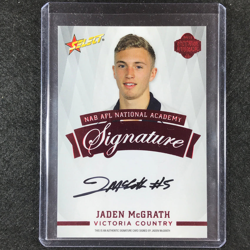 2014 Select AFL Future Force JADEN MCGRATH NAB Academy Red Signature 189/200