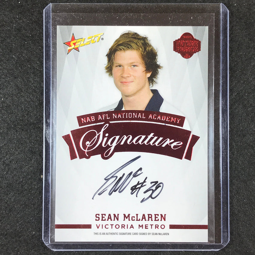 2014 Select AFL Future Force SEAN MCLAREN NAB Academy Red Signature 13/200