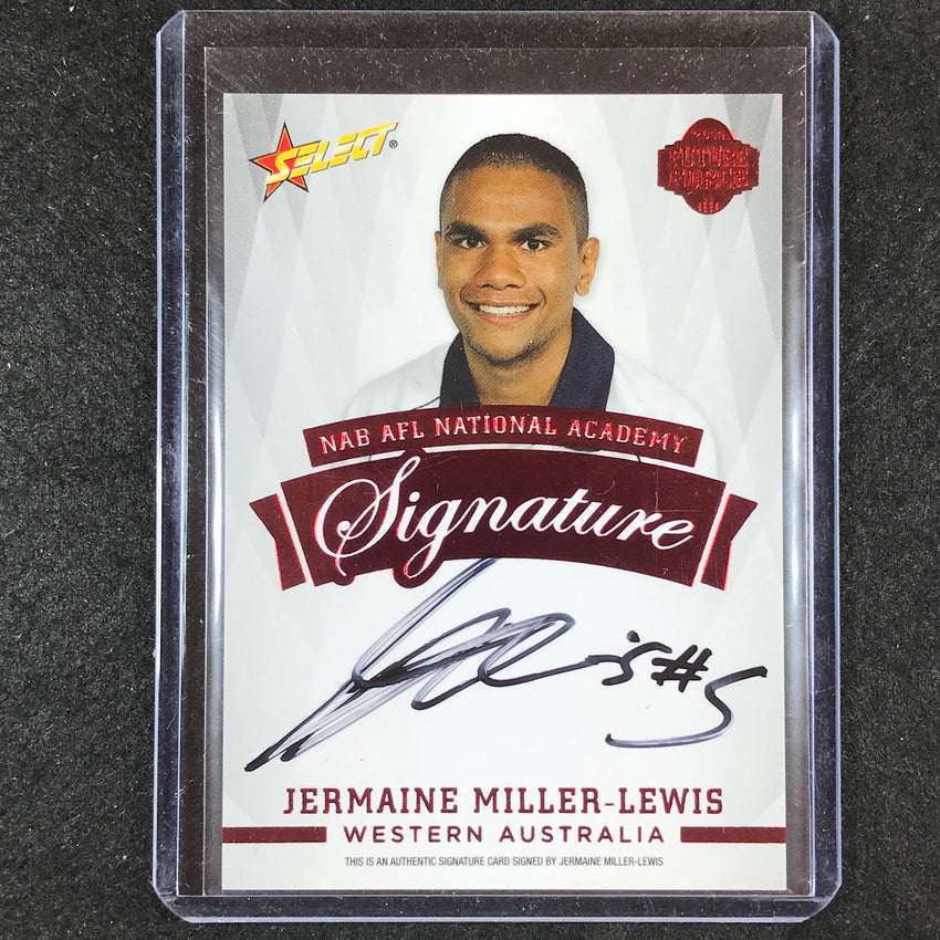 2014 Select AFL Future Force JERMAINE MILLER-LEWIS Academy Red Signature 73/200