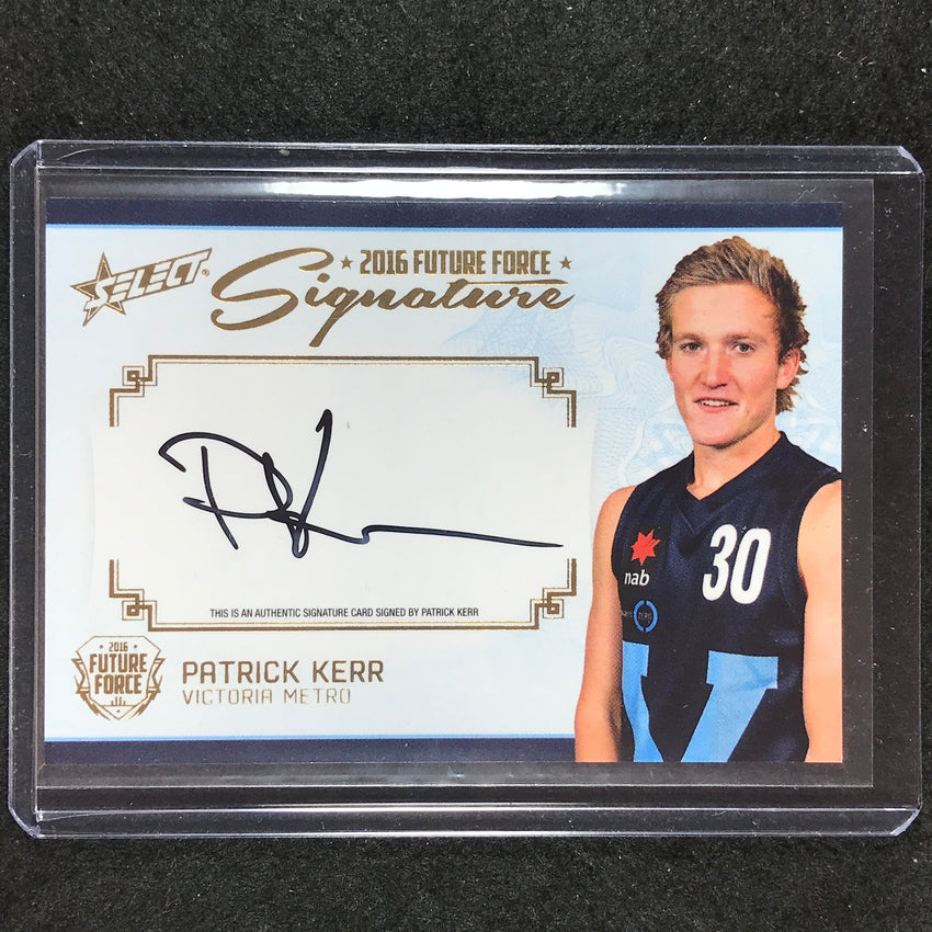 2016 Select AFL Future Force PATRICK KERR Gold Signature 165/200