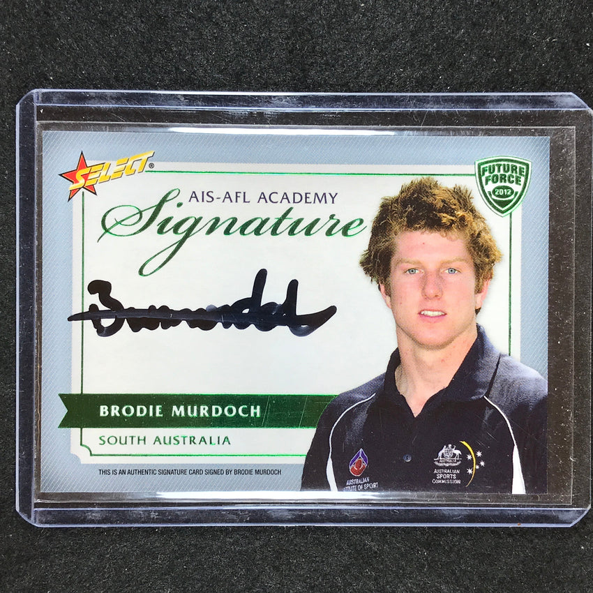 2012 Select AFL Future Force BRODIE MURDOCH Academy Signature Green 40/150