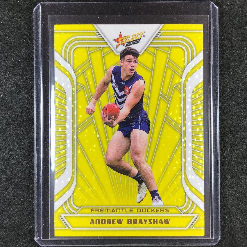 2022 Select AFL Footy Stars ANDREW BRAYSHAW Fractured Acid Yellow 19/145