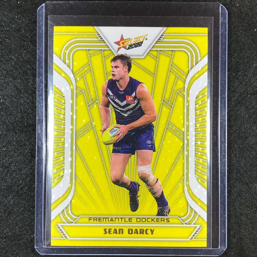 2022 Select AFL Footy Stars SEAN DARCY Fractured Acid Yellow 13/145