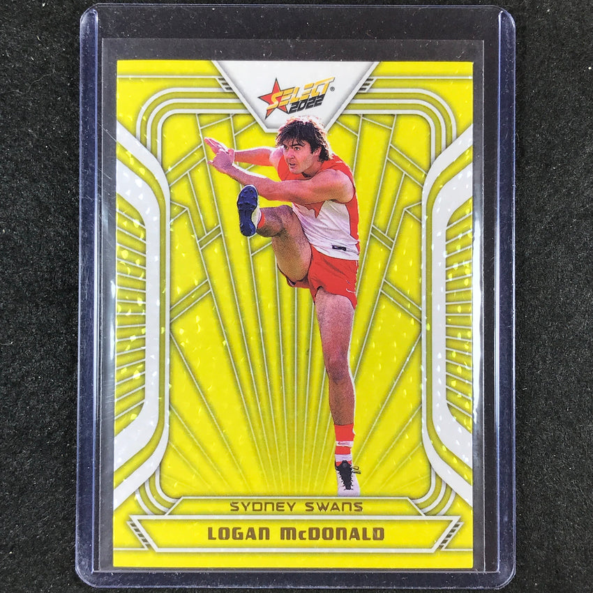 2022 Select AFL Footy Stars LOGAN MCDONALD Fractured Acid Yellow 124/145