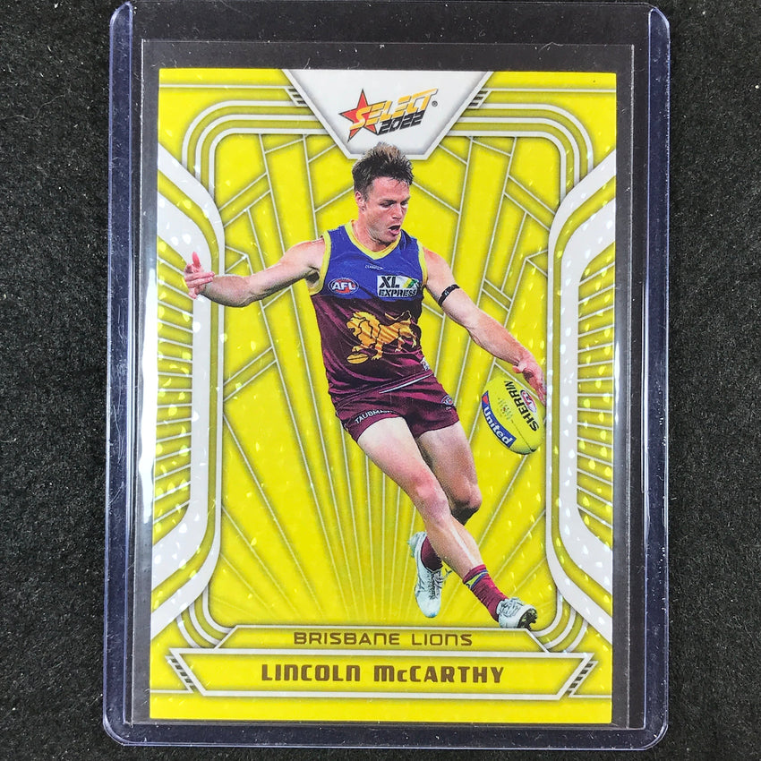 2022 Select AFL Footy Stars LINCOLN MCCARTHY Fractured Acid Yellow 13/145